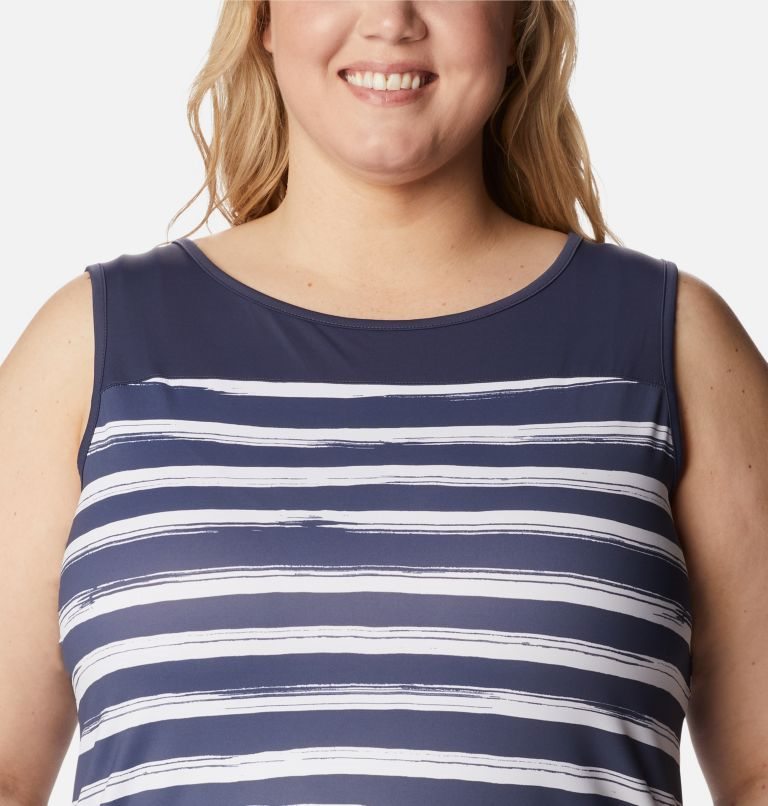 Women's Columbia Chill River Tanks Stripe | Plus Size CA-W681C